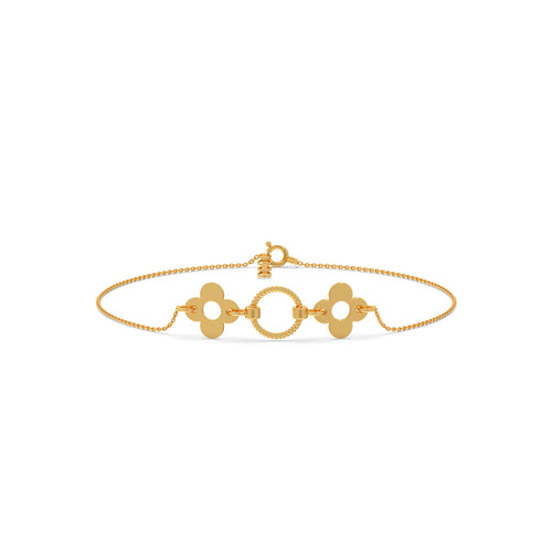 Meadow Loop Plain Gold Chain Bracelet