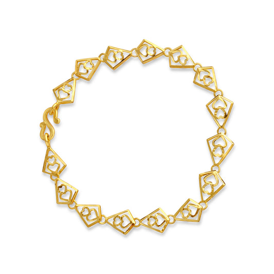 Angulaire Intricate Gold Bracelet - Yellow