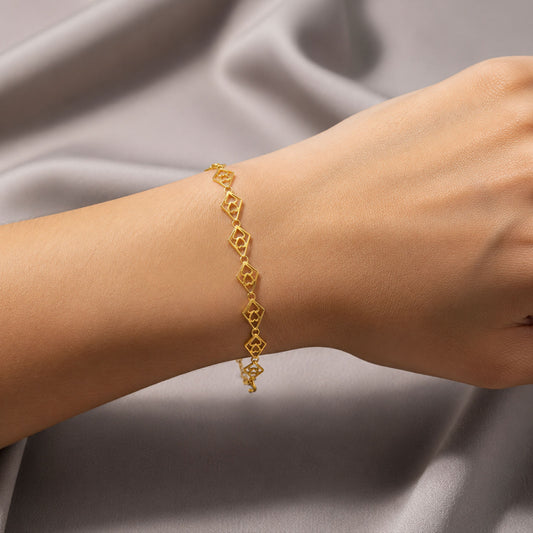 Angulaire Intricate Gold Bracelet - MH_AI