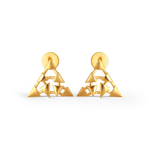 Trielle Plain Gold Stud Earrings