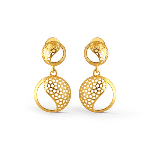 Mosaic Moon Fusion Drop Earrings