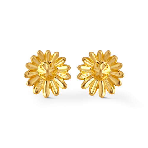 Blooming Daisy Fusion Gold Stud Earrings