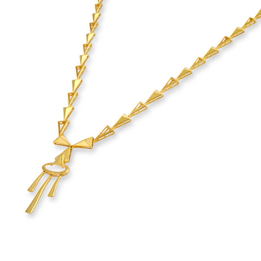 Virelia Plain Gold Necklace - Yellow