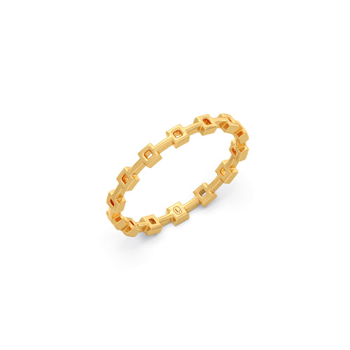Cubic Link Gold Band