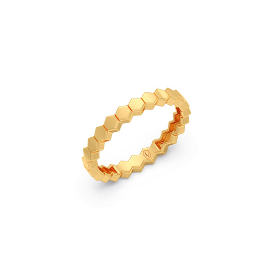 Hex link Gold Band - Yellow