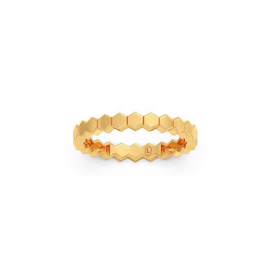 Hex link Gold Band - Yellow