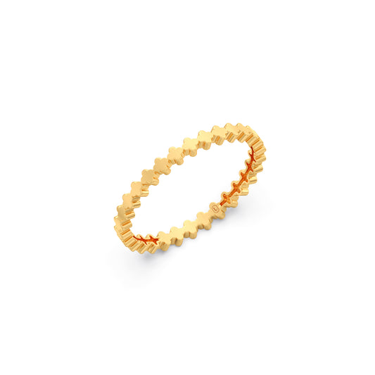 Quatrefoil Link Gold Band - Yellow
