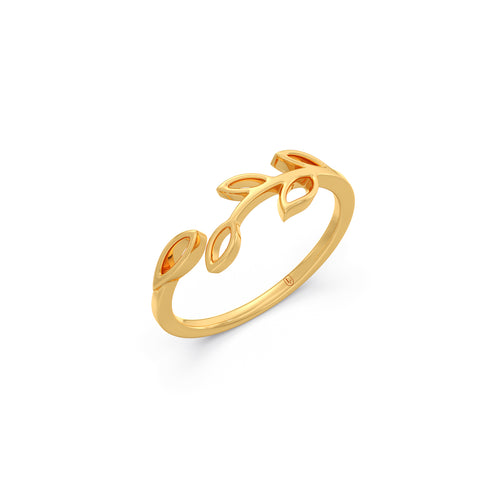 laurel leaf Gold Ring