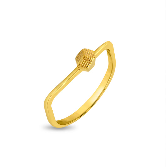 Geometra Plain Gold Ring - Yellow