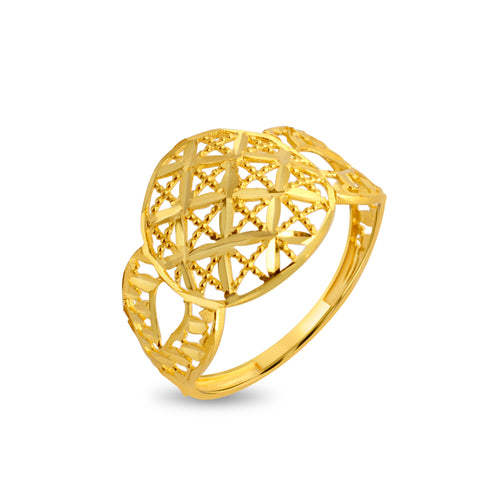 Starlit Harmony Intricate Gold Ring