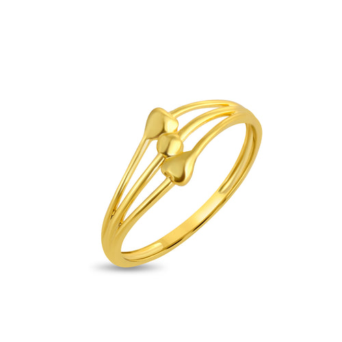 Trinity Flow Plain Gold Ring
