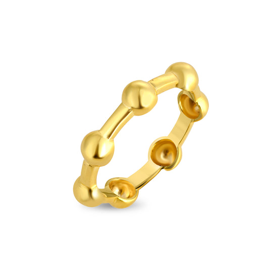 Bubble Trail Plain Gold Ring - Yellow