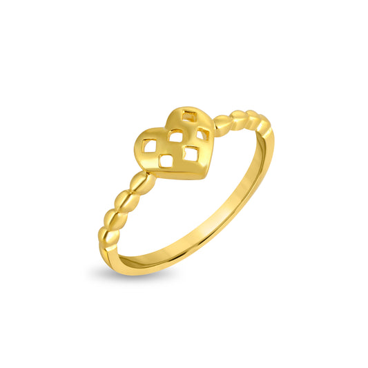 Bubble Bliss Plain Gold Ring - Yellow