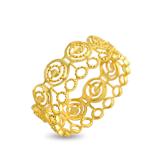 Bloomora Intricate Gold Band - Yellow