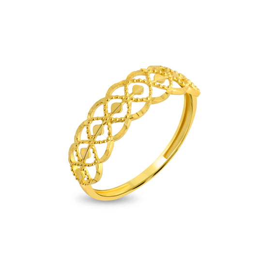 Eternal Interlace Intricate Gold Ring - Yellow