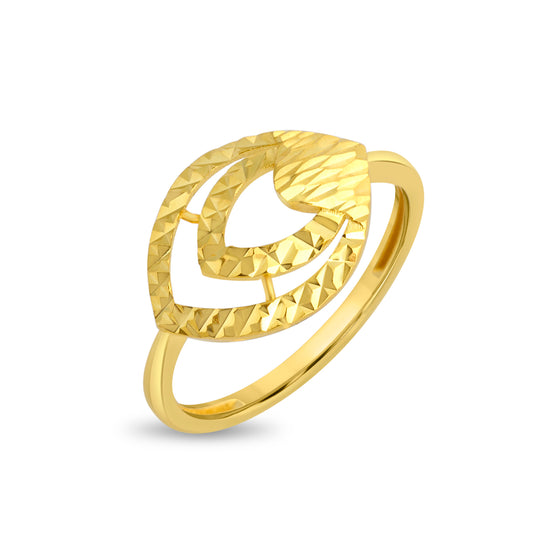 Lunara Intricate Gold Ring - Yellow