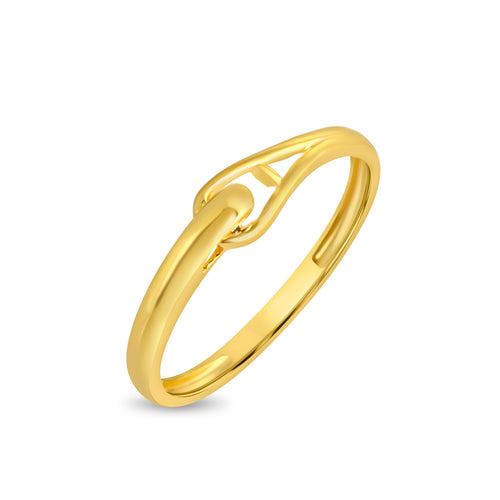 Unity Knot Minimalist Plain Gold Ring