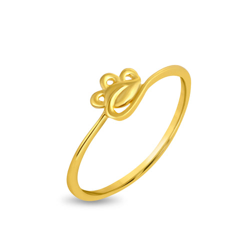 Flutter Bloom Plain Gold Ring