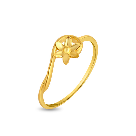 Petalyn Plain Gold Ring - Yellow