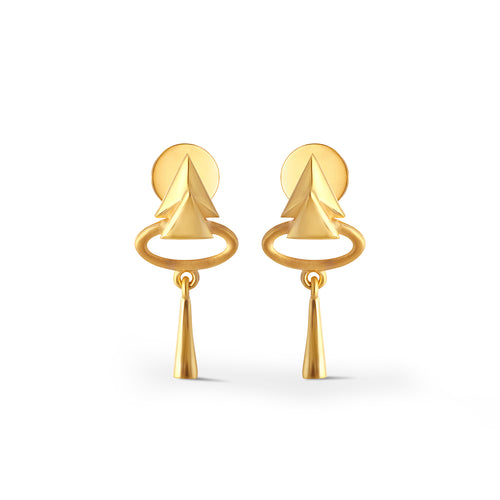 Virelia Plain Gold Dangle Earrings