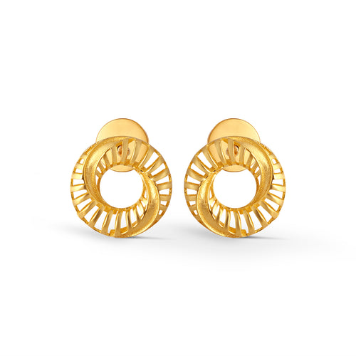 Orbis Fusion Gold Stud Earrings