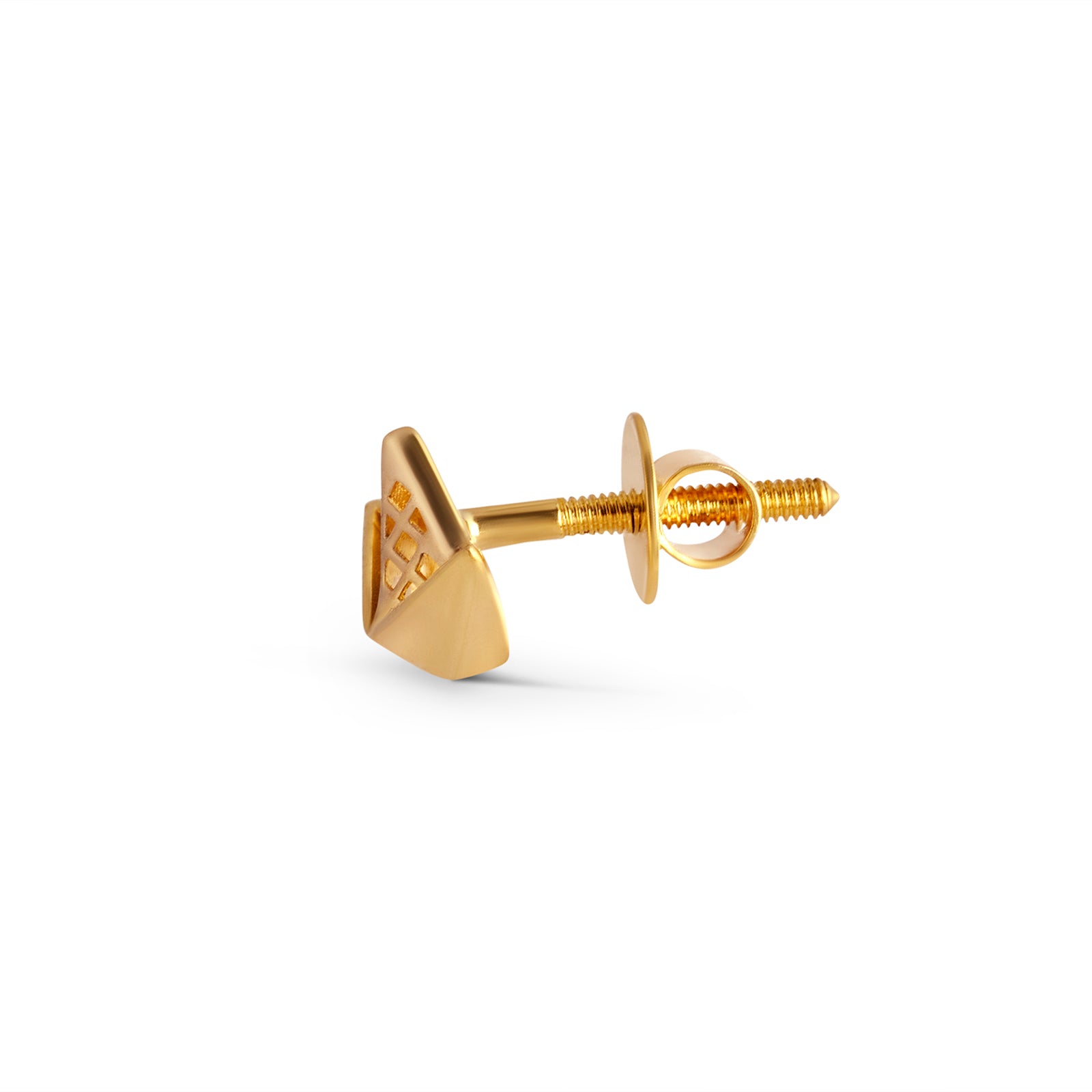 Aether Sail Plain Gold Stud Earrings