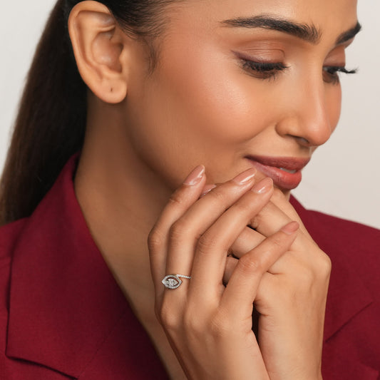 Cathedral Halo Marquise Bypass Ring - MQ