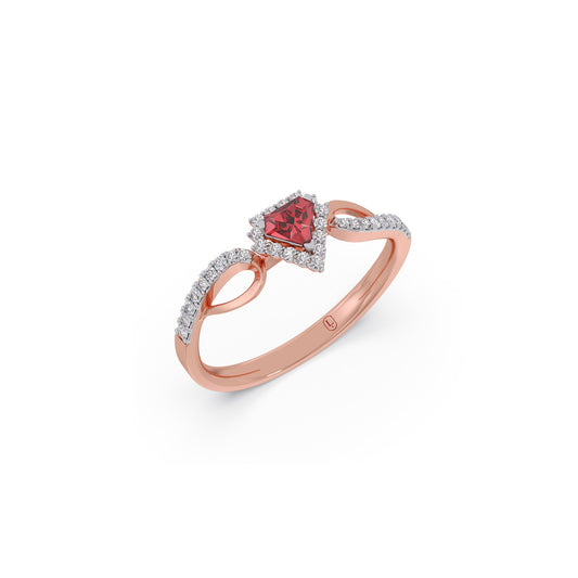 Eternal Blush Gemstone Ring - Rose