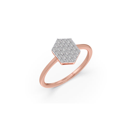 Golden Hive Diamond Ring