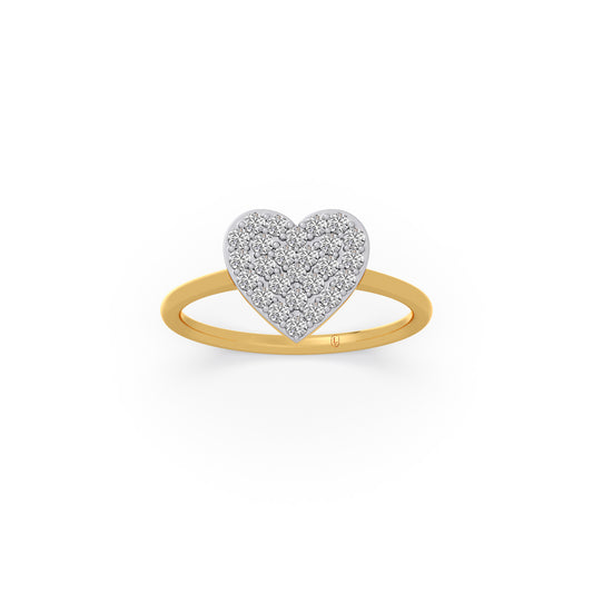 Endless Affection Diamond Heart Ring - Yellow