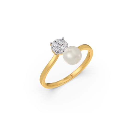 Everlasting Bloom Pearl Diamond Ring