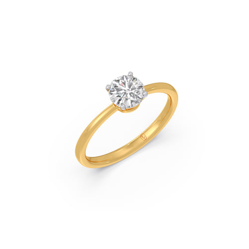 Minimalist Round Solitaire Ring