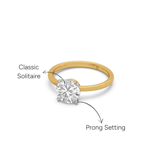 Accents Round Solitaire Ring - Yellow