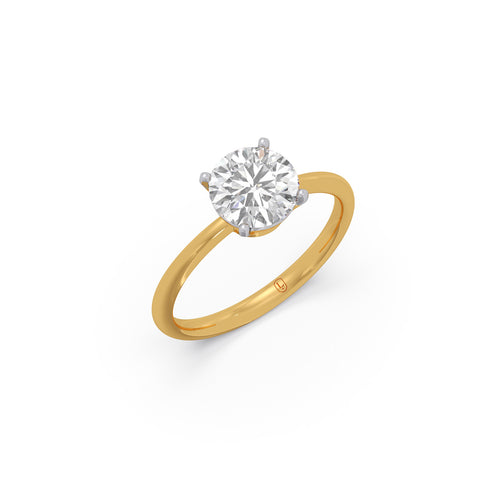 Accents Round Solitaire Ring