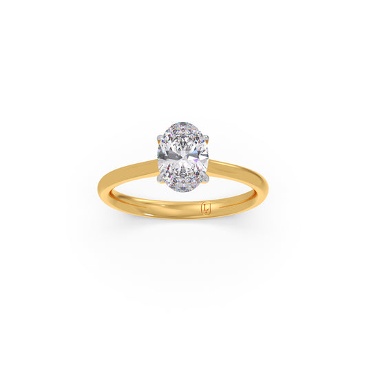 1ct Timeless Oval Solitaire Ring - Yellow