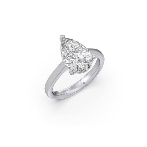 3 ct Gleaming Pear Solitaire Ring