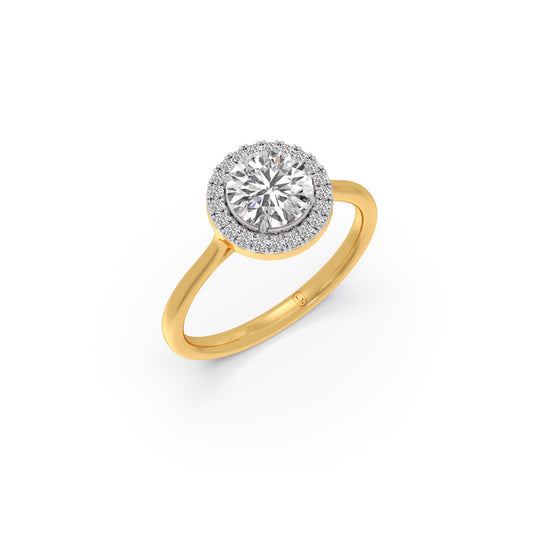1.12 ct Lumina Halo Solitaire Ring - Yellow