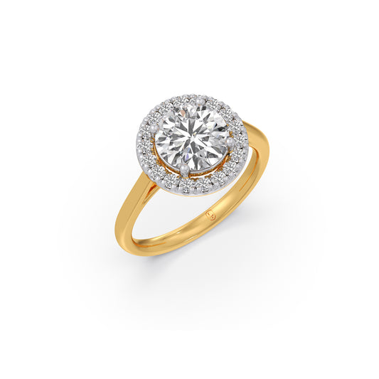 2.34 ct Haloire Solitaire Ring - Yellow