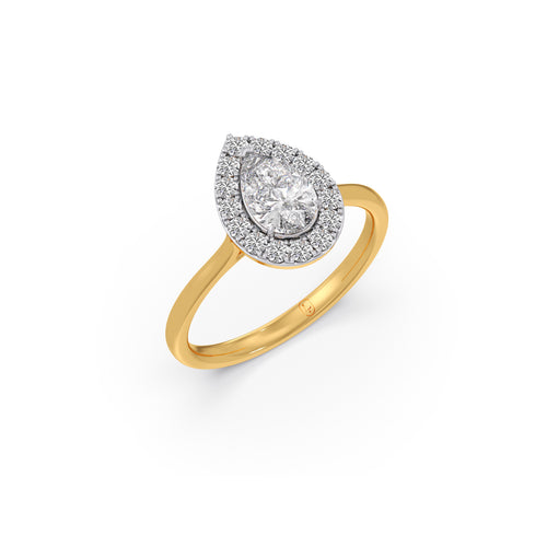 1.84 ct Opulence Pear Halo Solitaire Ring