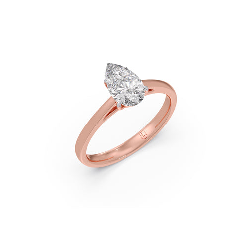 Classic Pear-Shaped Solitaire Ring - 1.00 cts