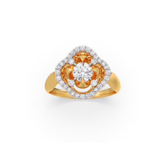 Bloom Diamond Wedding Ring - Yellow