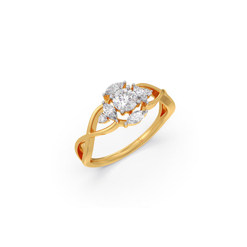 Intricate Halo Diamond Ring