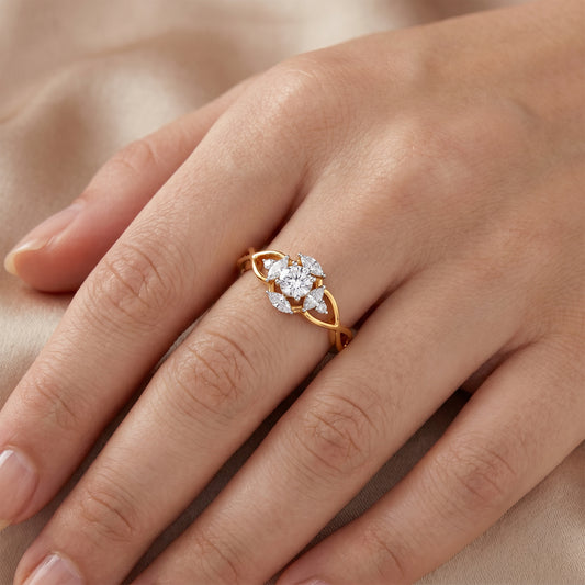 Intricate Halo Diamond Ring - MH_AI