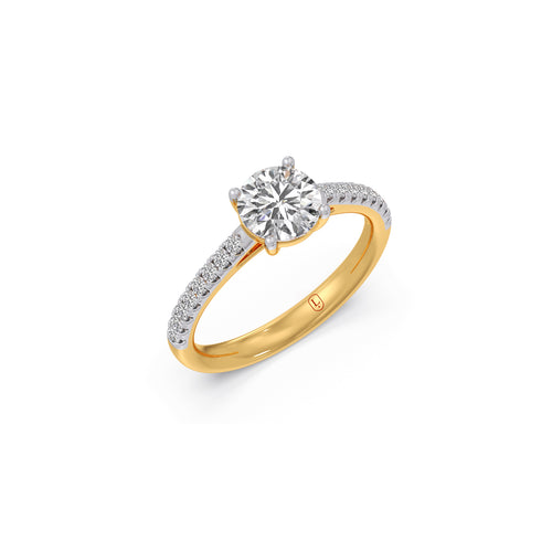Four Prong Round Cut Engagement Ring 6.60mm