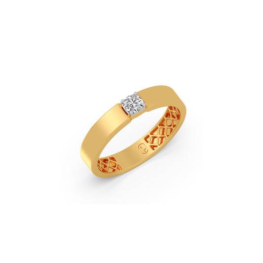 Classic Prong-Set Men's Band - Yellow