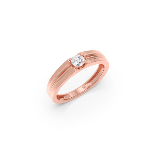 Men’s Classic Solitaire Engagement Ring - Rose