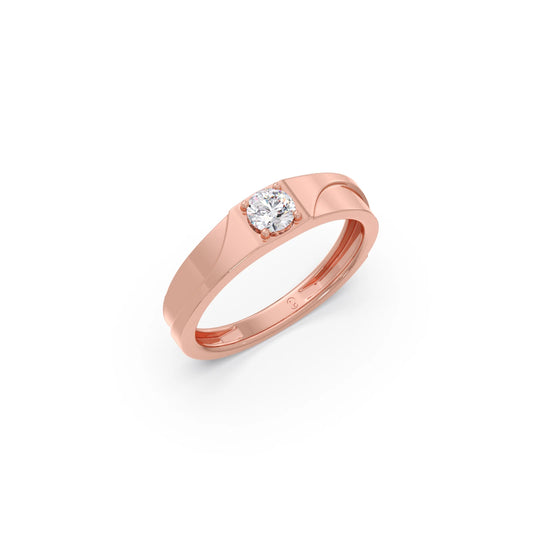 Men’s Classic Single Stone Band - Rose