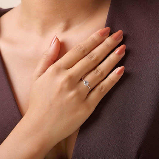 Round Solitaire Engagement Ring – 6.50 MM - MQ