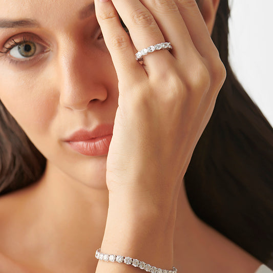 Oval Cut Eternity Band – 4.30 MM - MQ