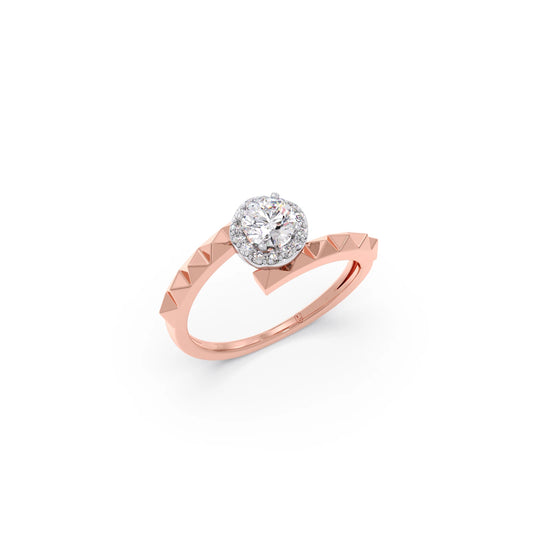 Celestia Halo Engagement Ring - Rose